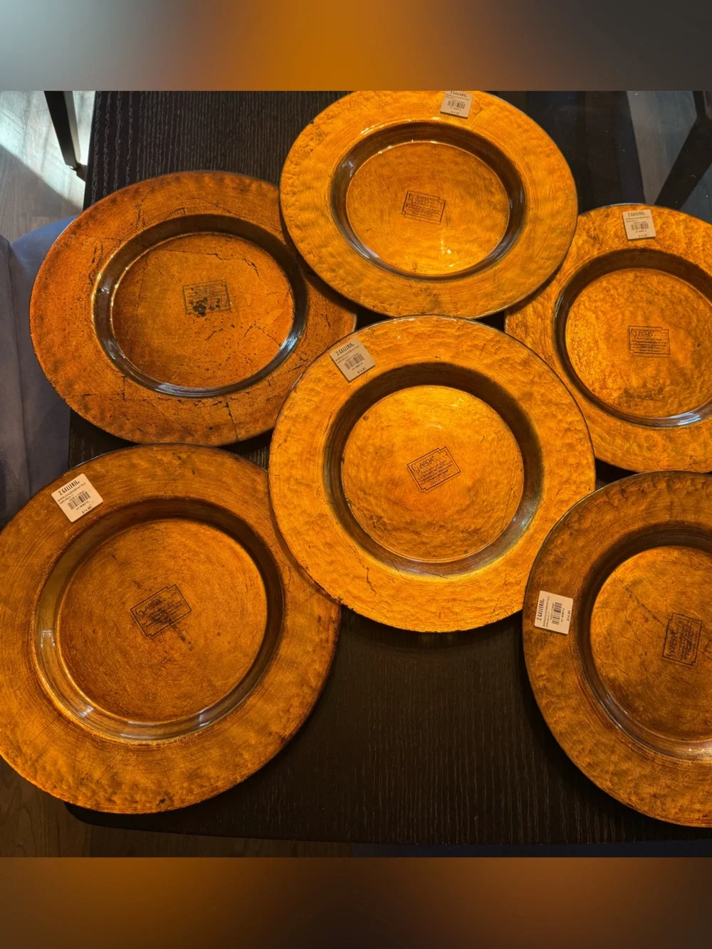 Gold dinner plate set - Home Dining